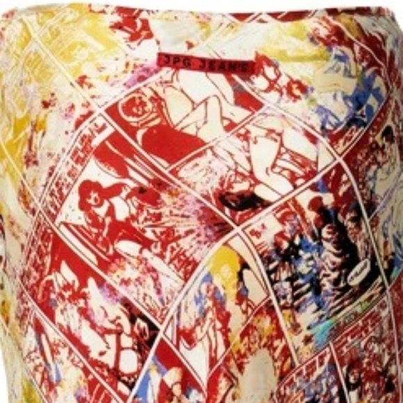 JEAN PAUL GAULTIER 94'/95' COMIC BOOK EROTIC 'SAFE SEX' PRINT SKIRT~NEW WITH TAG - Picture 7 of 11